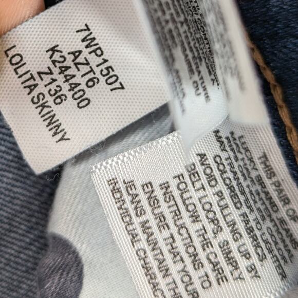 Lucky Brand Size 4 33x30 Women’s Lolita Skinny Jeans Blue Stretch Denim Mid Rise - Picture 3 of 7